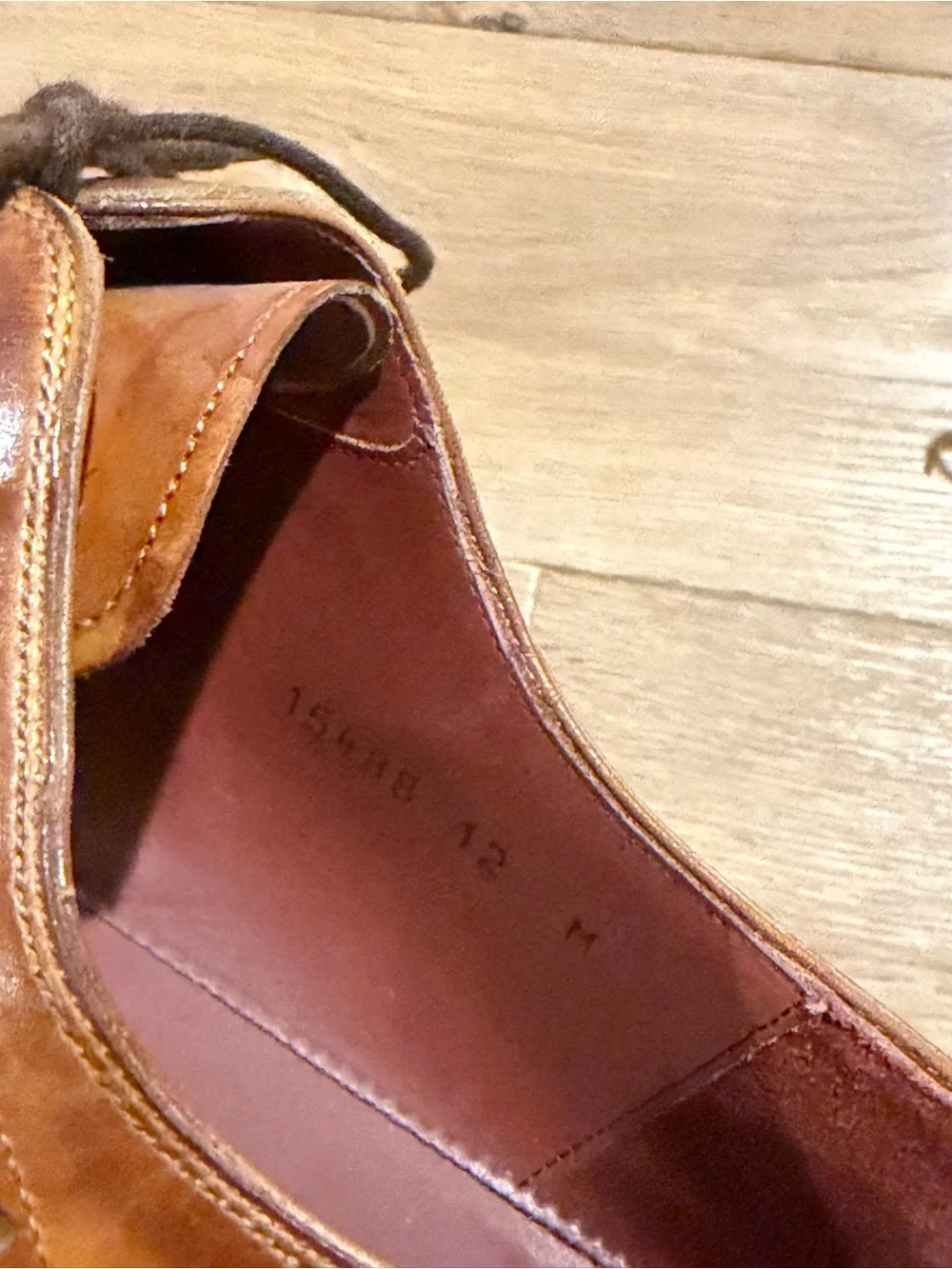 Magnanni Cognac Leather Cap Toe Brogue Oxford Dress Shoes Men’s 12